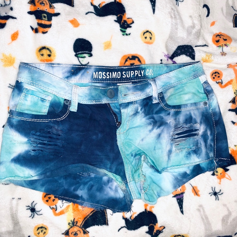 Mossimo tie dye jean shorts